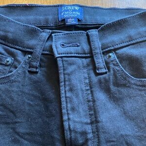 Jcrew 8inch inseam, petite black jeans, size 26